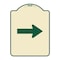 Signmission Designer Series Sign Arrow Green, Tan & Green Heavy-Gauge Aluminum Sign, 24" x 18", TG-1824-24337 A-DES-TG-1824-24337 - alternate 1
